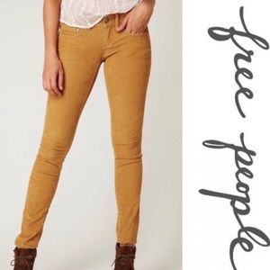 We The Free Mustard Skinny Raw Hem Corduro…